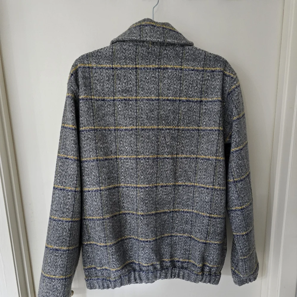 Urban Outfitters Men's Plaid Tweed Bomber Jacket Size Small